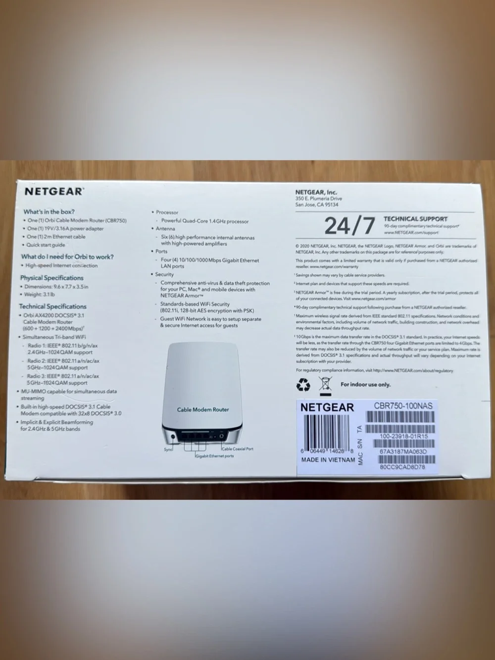 NETGEAR Orbi AX4200 White Modem Router Combo - Picture 4 of 4